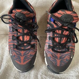 Womens Nike Black and Red Animal Patterned Sneakers